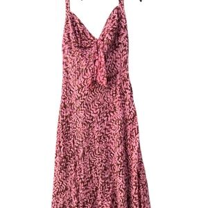 Dressbarn Pink and Brown Silk Dress